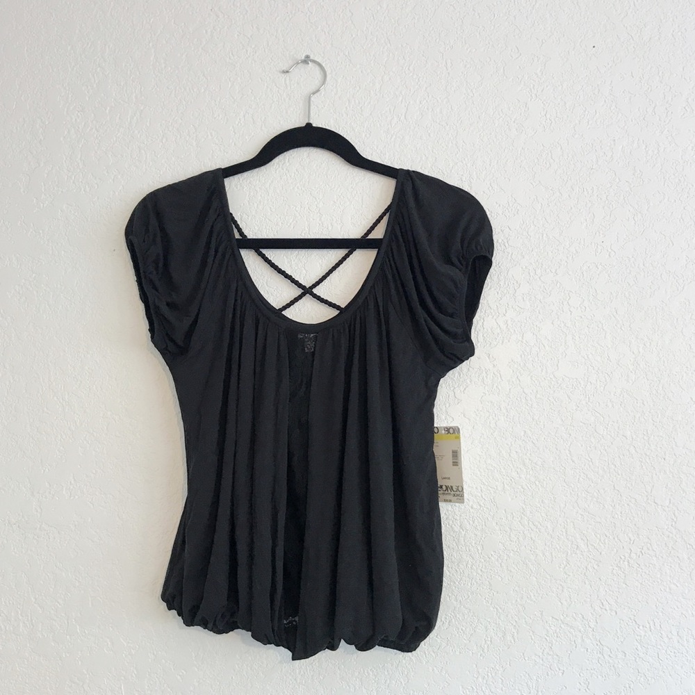 Bongo Off the Shoulder Criss Cross Back Top